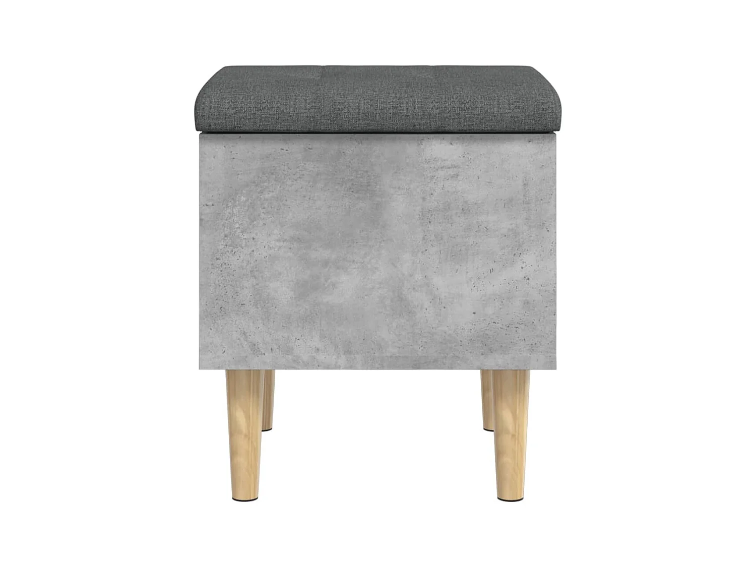 Betongraue Aufbewahrungsbank 42x42x46 cm Holzwerkstoff