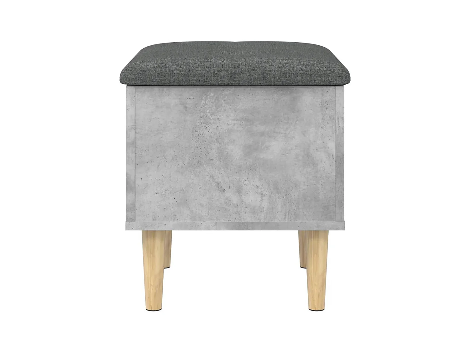 Betongraue Aufbewahrungsbank 42x42x46 cm Holzwerkstoff