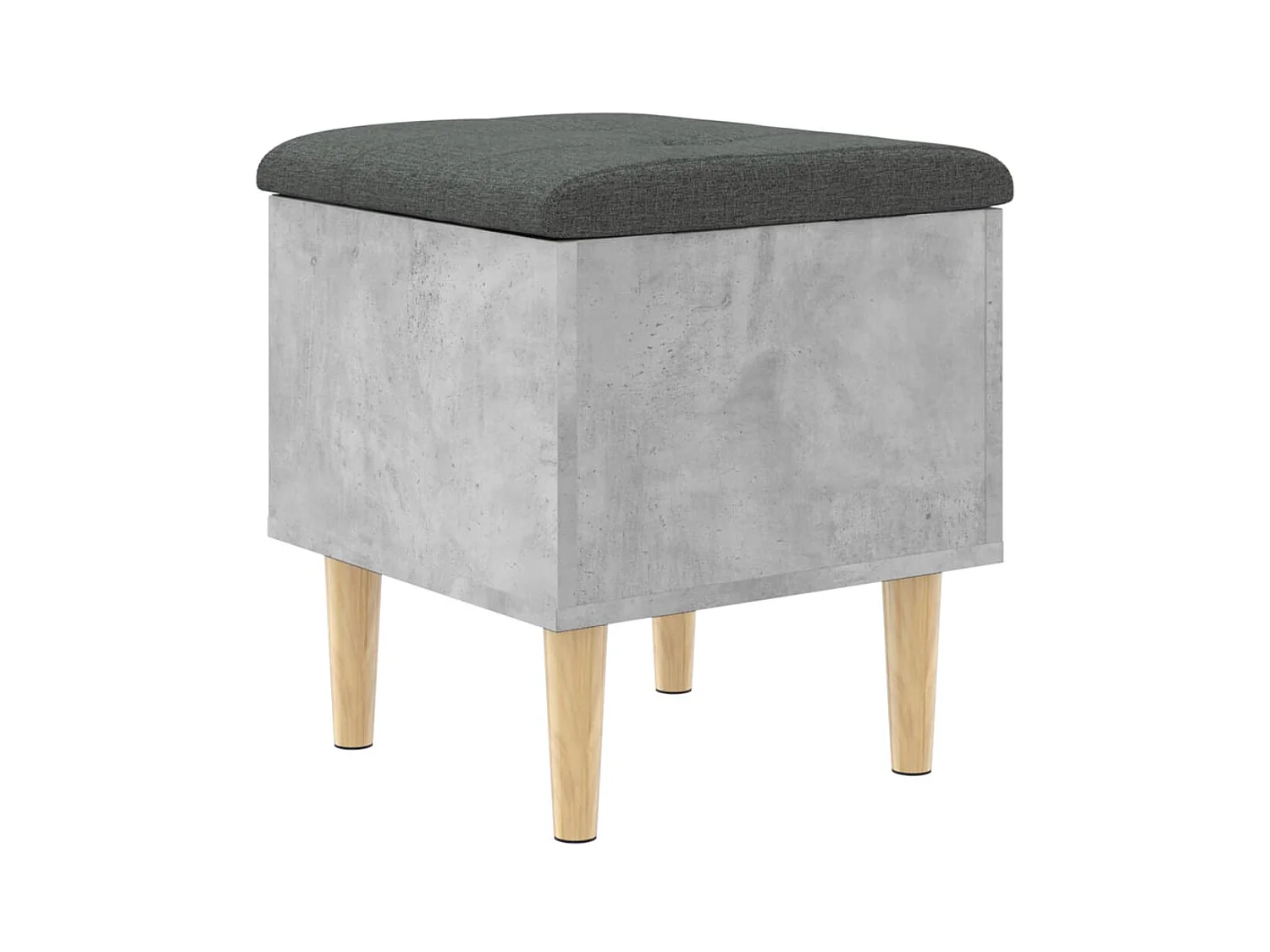 Betongraue Aufbewahrungsbank 42x42x46 cm Holzwerkstoff