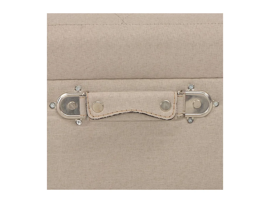 Opbergkrukken set van 3 Beige Stof