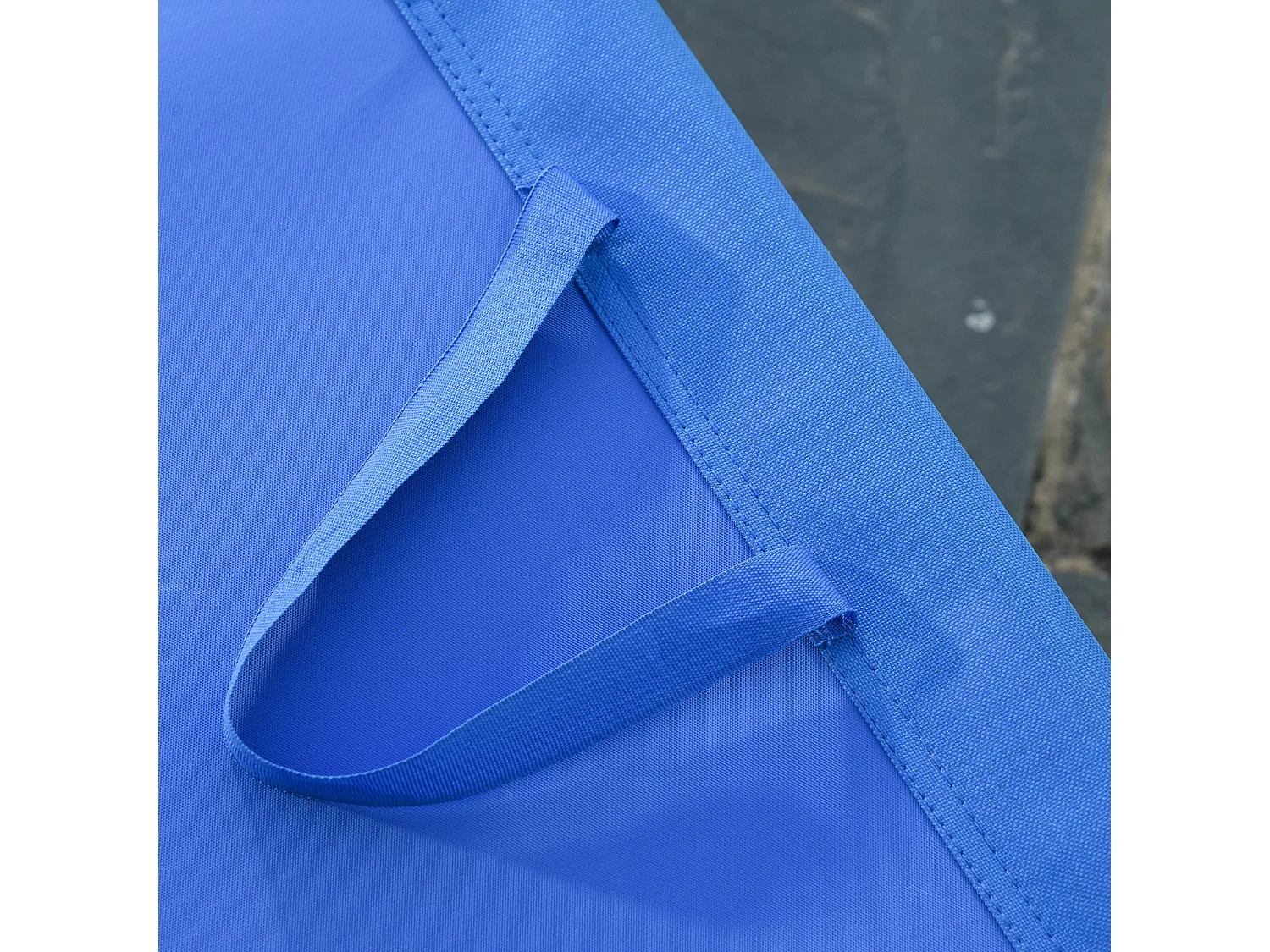 Chaise longue pliante avec dossier réglable, polyester Oxford, bleu (187x55x24cm)