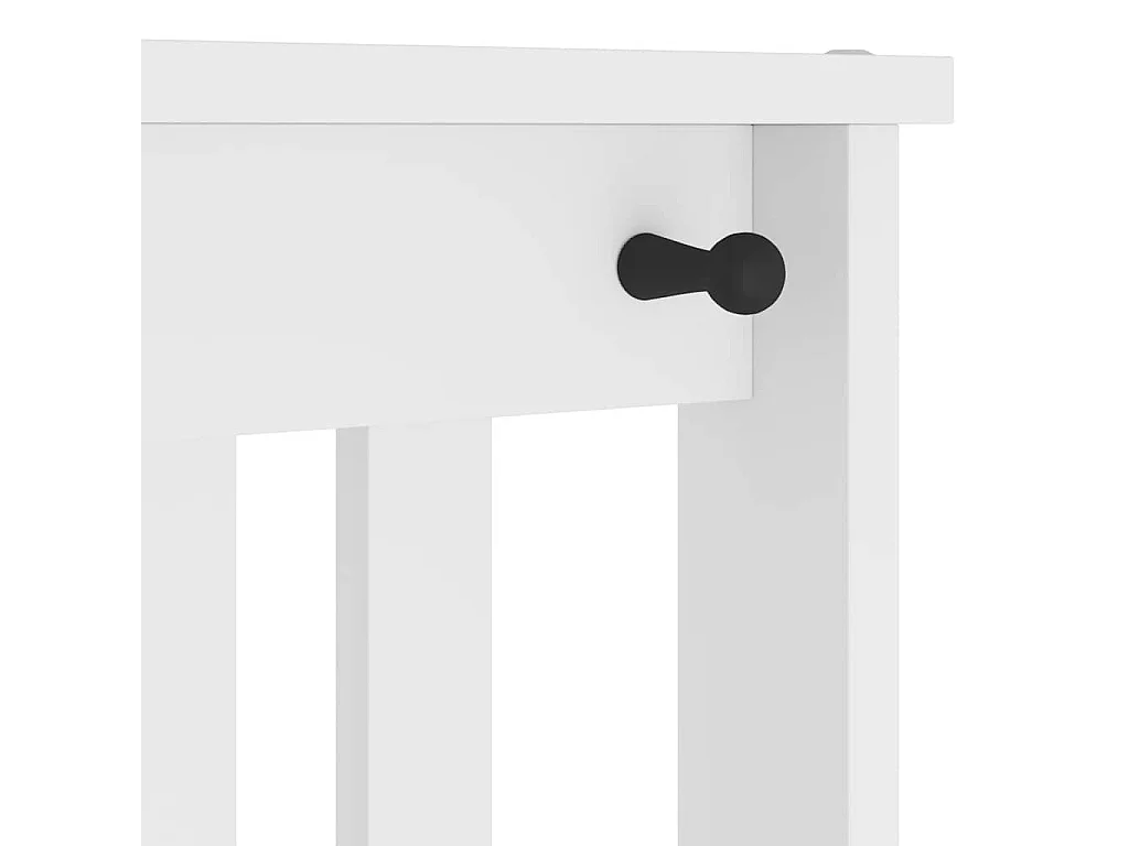 SANDNES weiße Garderobe 45x40x159,5 cm massives Kiefernholz