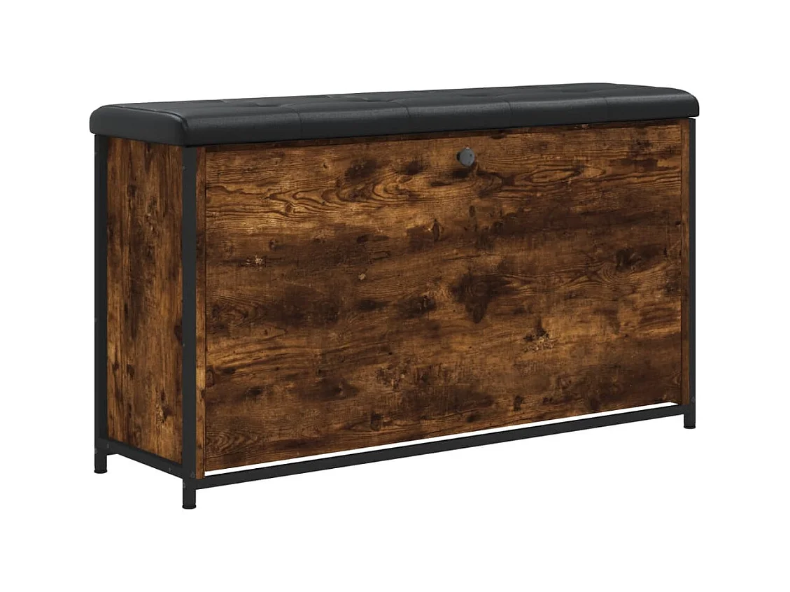 Gerookte eikenhouten opvouwbare ladekast schoenenbank 102x32x56 cm
