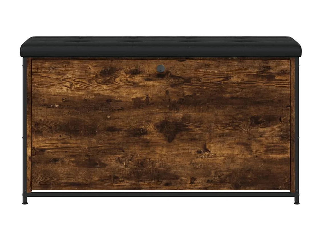 Panca portascarpe pieghevole in rovere affumicato 102x32x56 cm