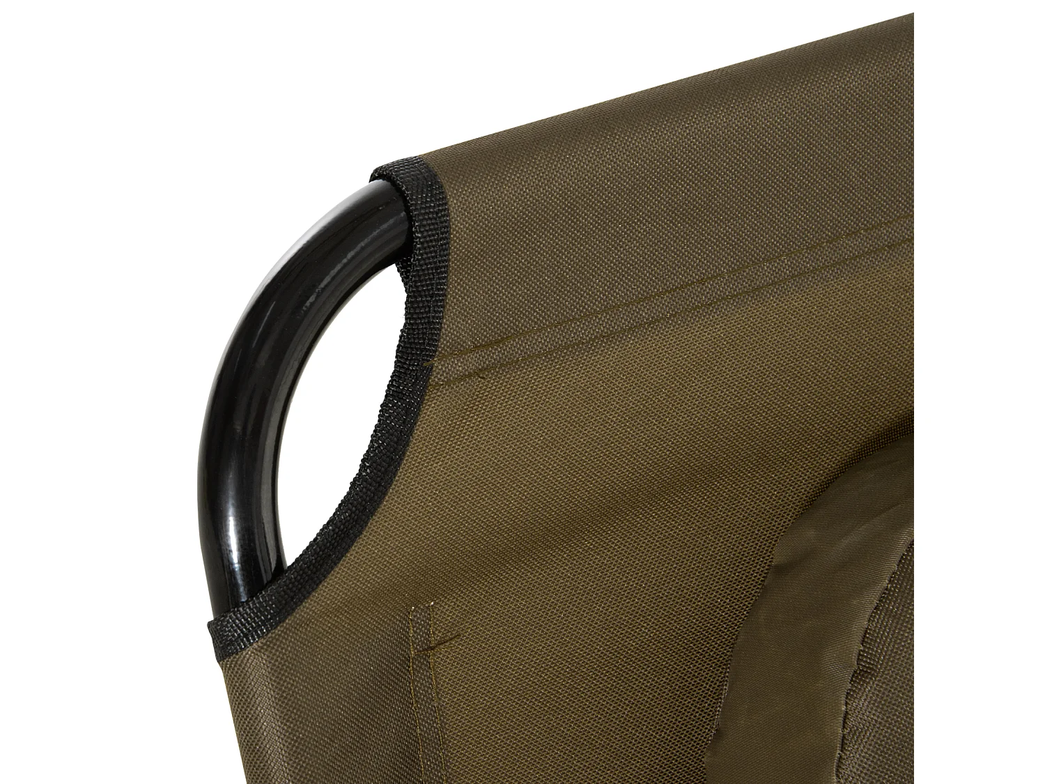 Transat pliable avec fenêtre de lecture, tissu Oxford imperméable, cadre acier, brun (190x56x28cm)