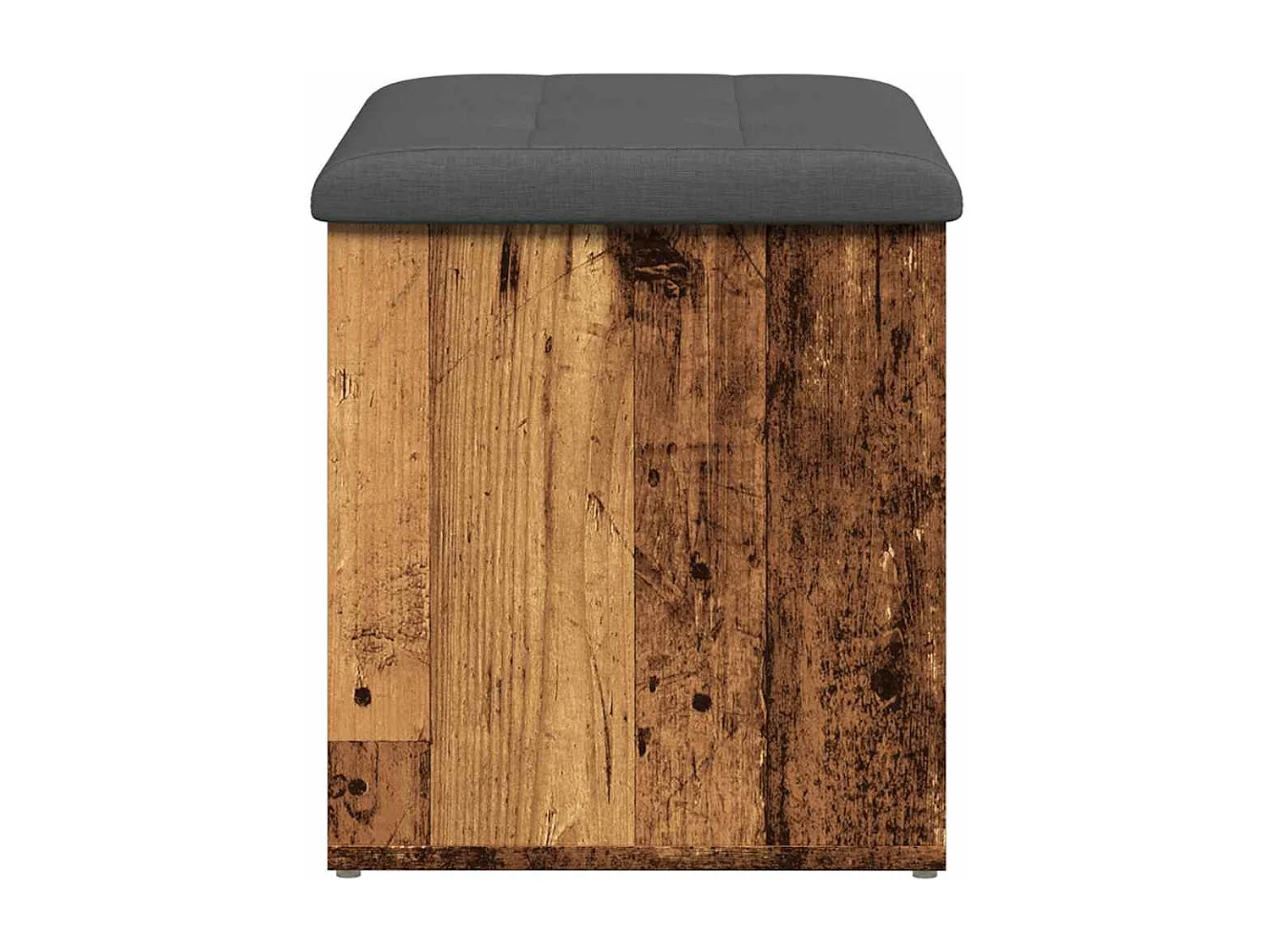 Banc de rangement vieux bois 62x42x45 cm bois d'ingénierie