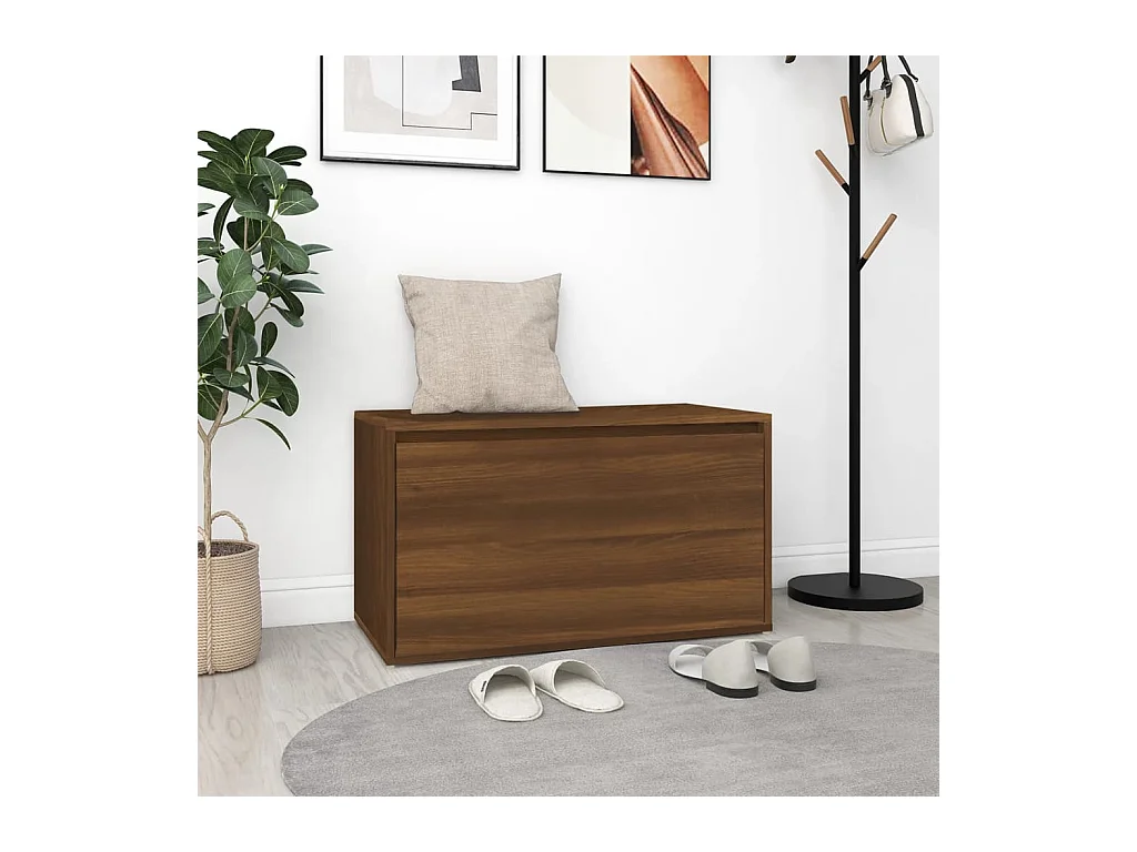 Eingangsbank 80x40x45 cm Braune Eiche Holzwerkstoff