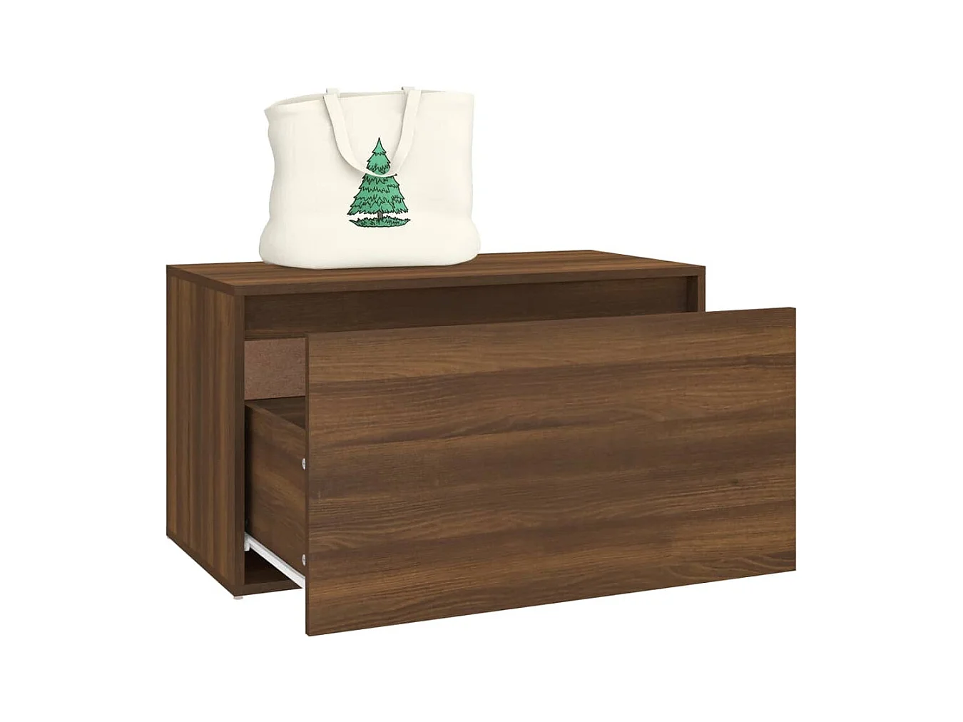 Eingangsbank 80x40x45 cm Braune Eiche Holzwerkstoff