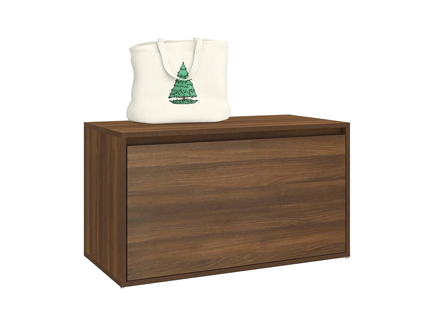 Eingangsbank 80x40x45 cm Braune Eiche Holzwerkstoff