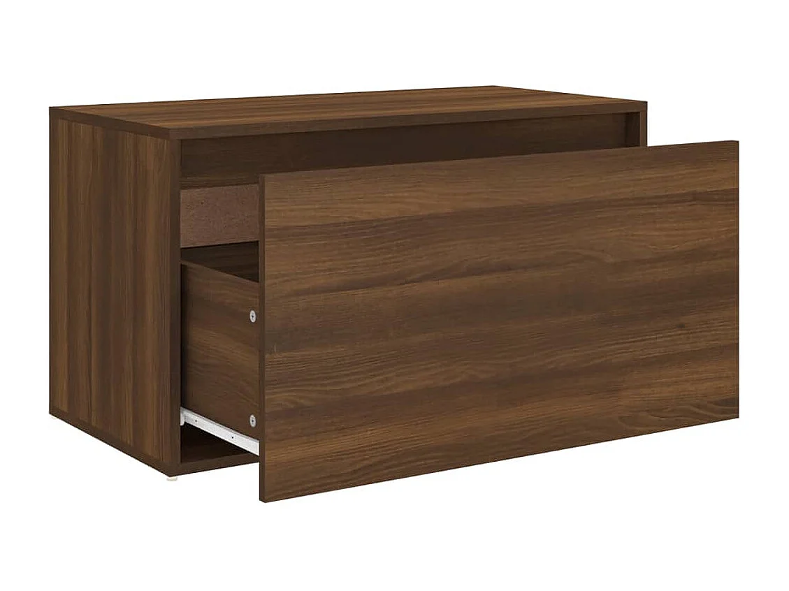 Eingangsbank 80x40x45 cm Braune Eiche Holzwerkstoff