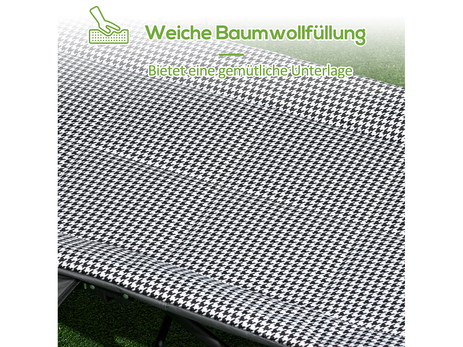 Lit de Camping Pliable avec Porte-Revues et Porte-Gobelet Noir (68x186x48 cm)