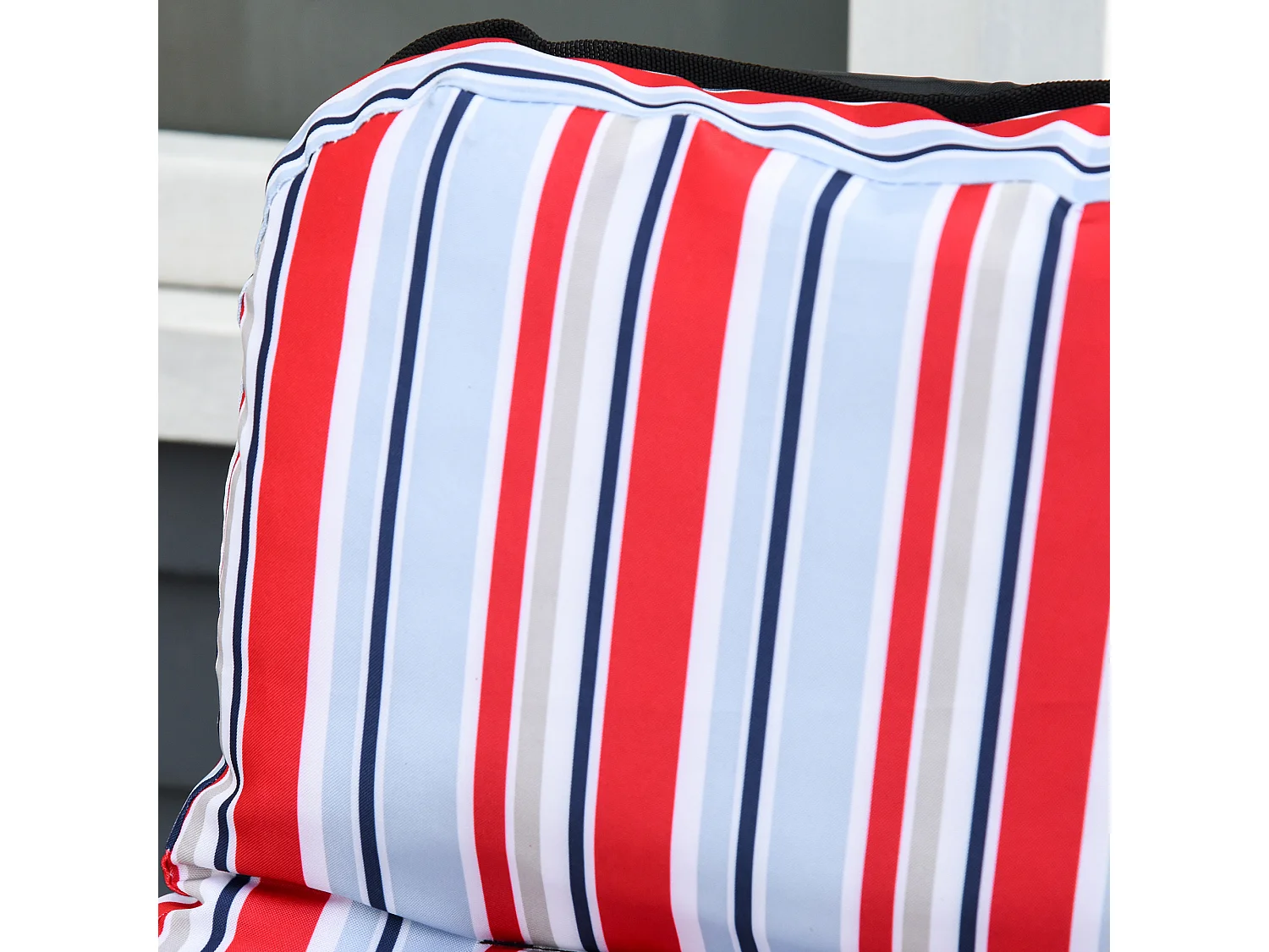 Chaise longue pliante 2 pièces, acier et polyester, rouge, dossier réglable (60x75x65-102 cm)