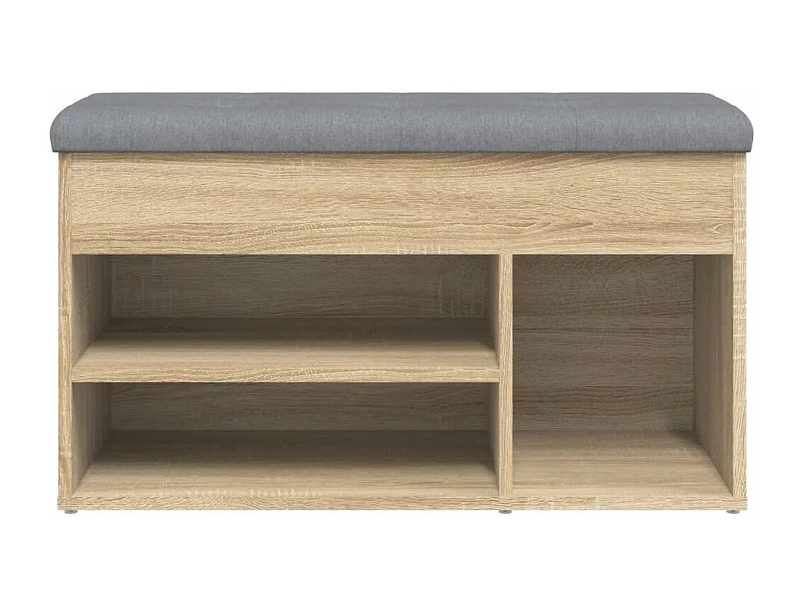 Schuhbank aus Sonoma-Eiche, 82 x 32 x 45,5 cm, Holzwerkstoff