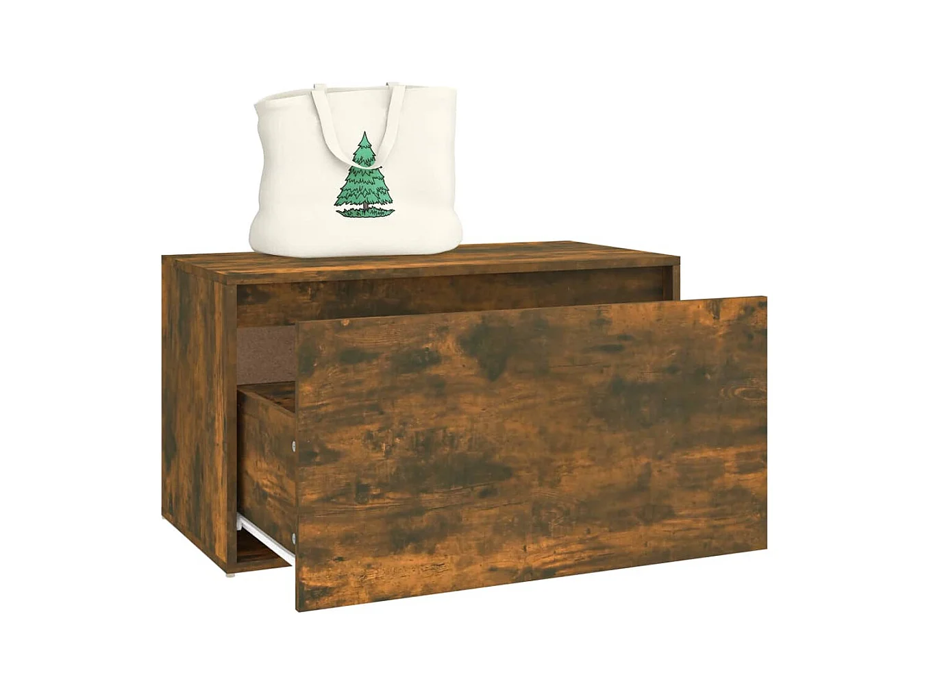 Eingangsbank 80x40x45 cm Räuchereiche Holzwerkstoff