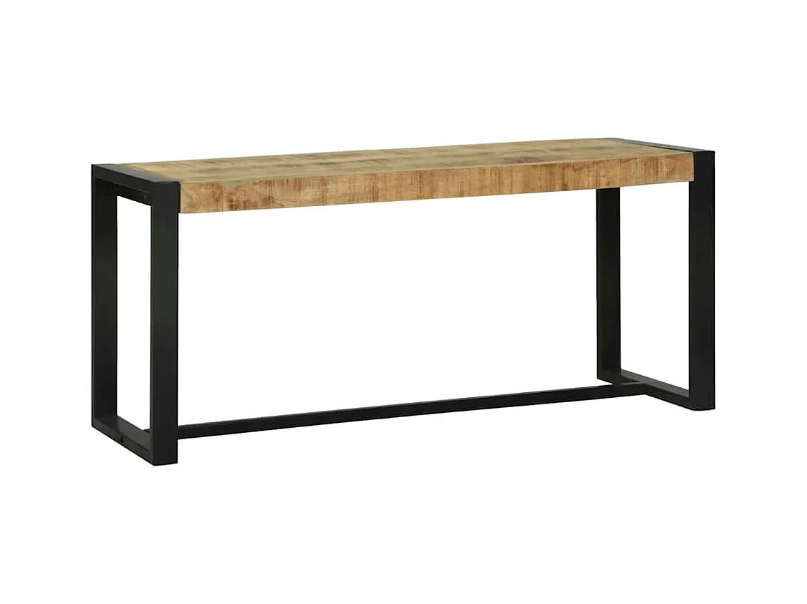 Panca marrone 100 x 35 x 45 cm in legno massello di mango