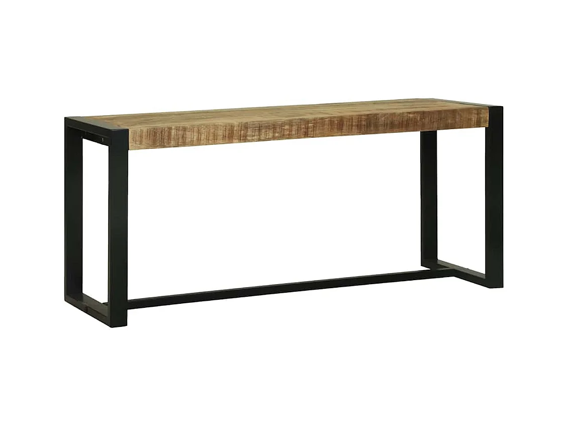 Panca marrone 100 x 35 x 45 cm in legno massello di mango