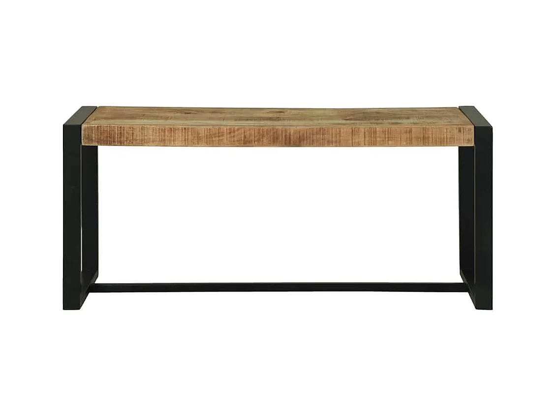 Panca marrone 100 x 35 x 45 cm in legno massello di mango