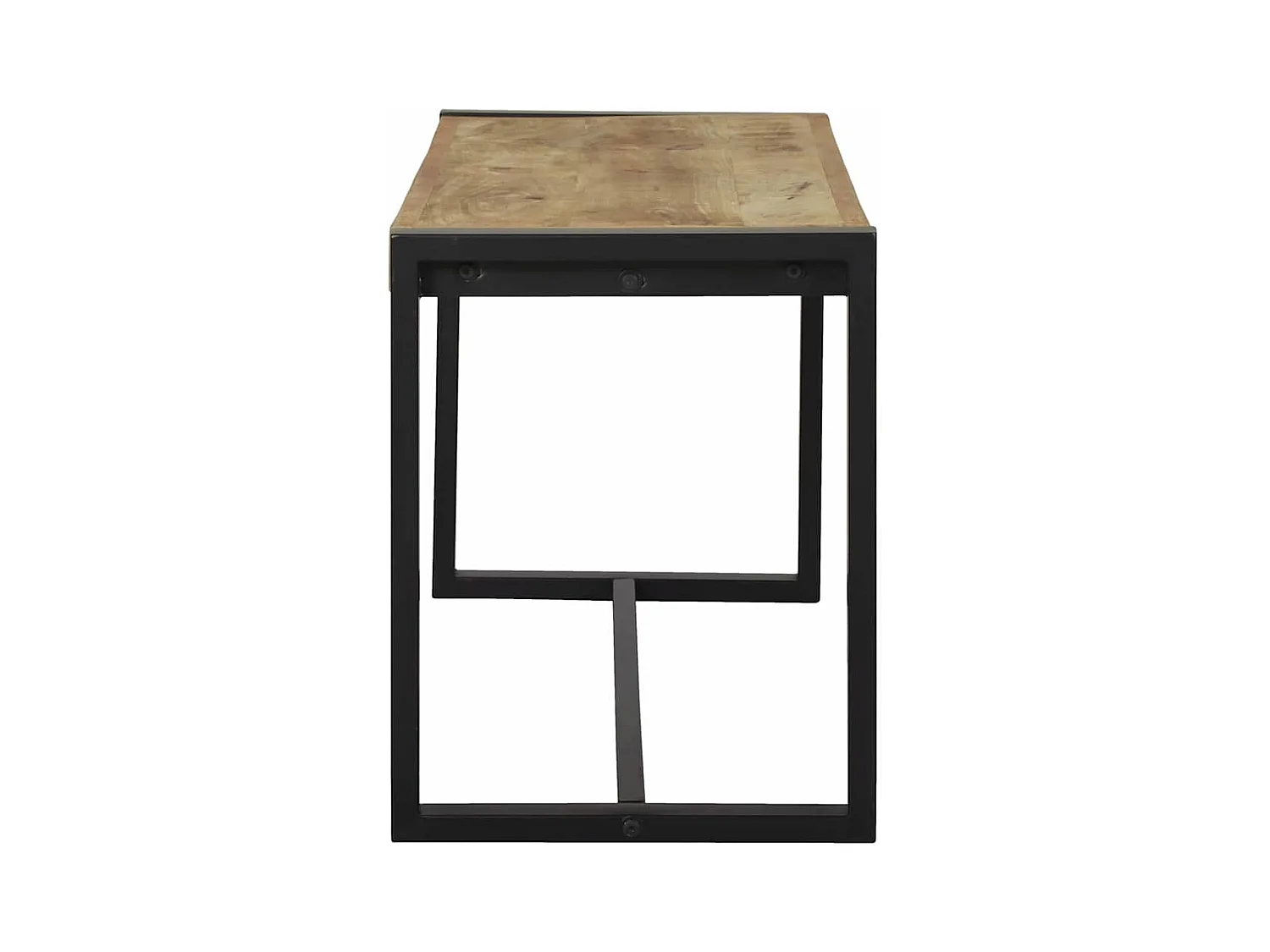 Panca marrone 100 x 35 x 45 cm in legno massello di mango