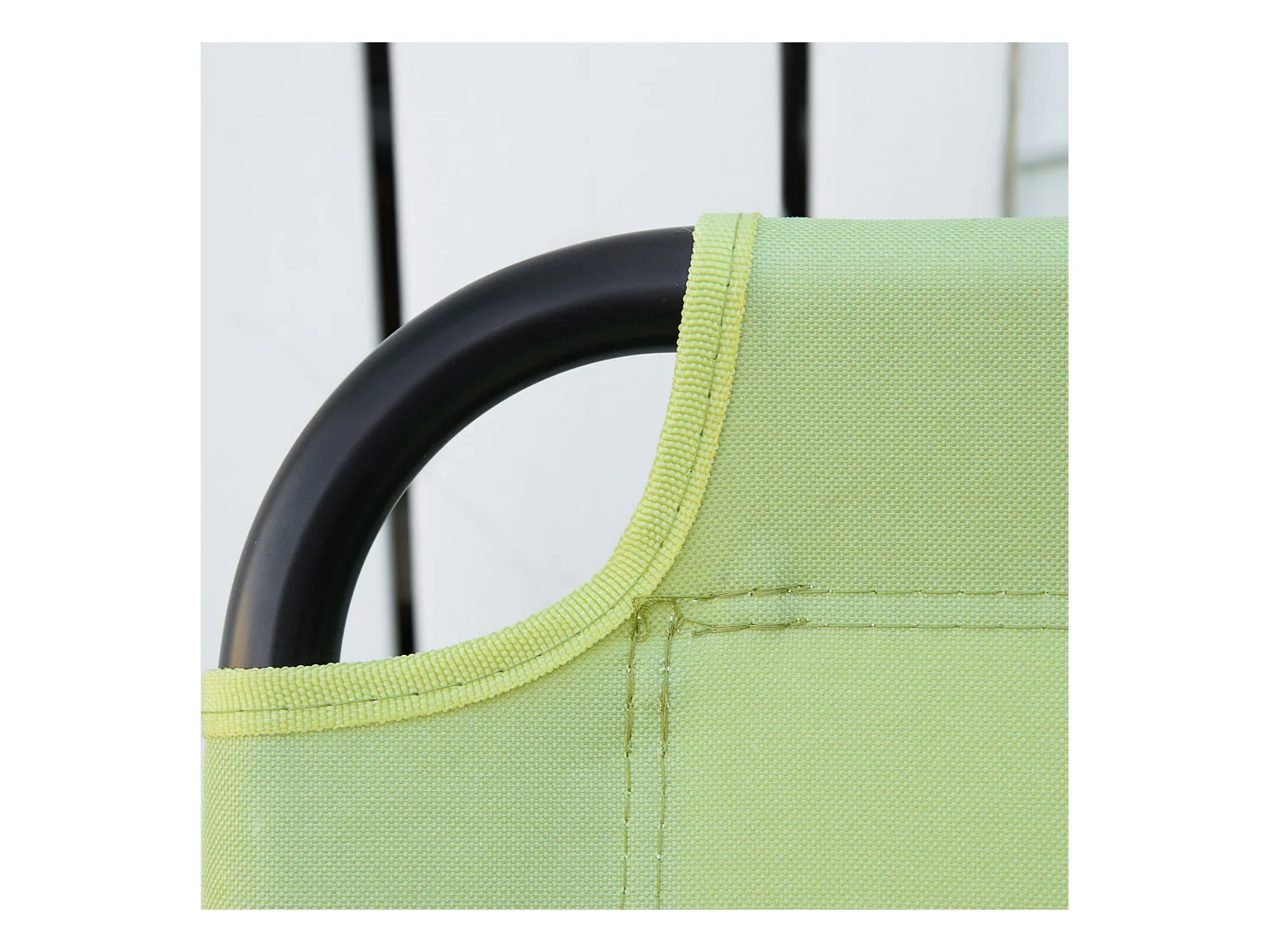 Chaise de Camping 2-Sièges pliable avec porte-gobelets, cadre en acier, tissu Oxford, vert clair (114x67x80 cm)