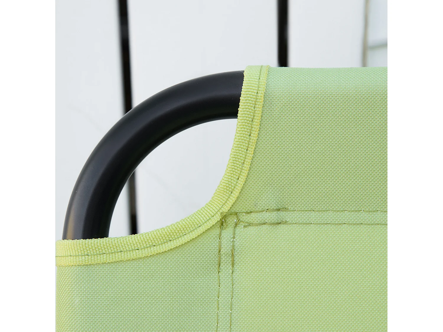 Chaise de Camping 2-Sièges pliable avec porte-gobelets, cadre en acier, tissu Oxford, vert clair (114x67x80 cm)