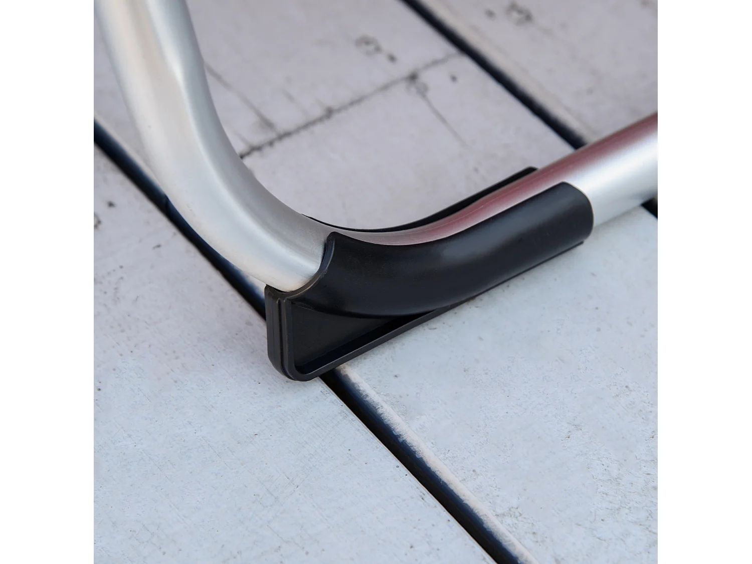 Chaise longue pliable ergonomique 5 positions, aluminium, tissu maille rouge (165x60x76cm)