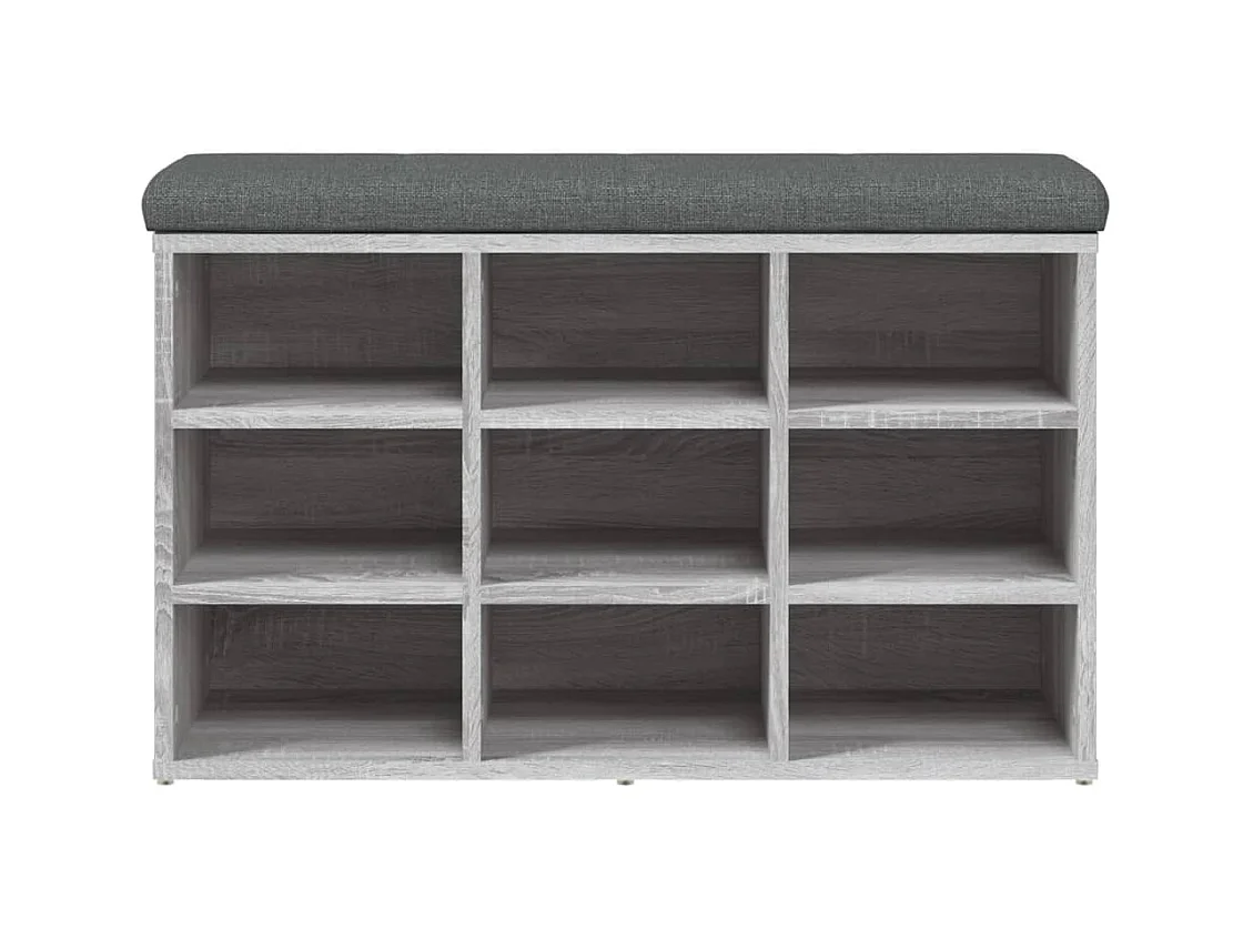 Schuhbank Sonoma grau 82x32x50 cm Holzwerkstoff