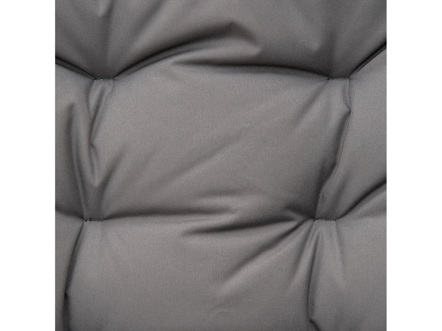 Chaise de camping pliante avec dossier réglable, cadre métal, polyester Oxford, gris (65x65x94cm)