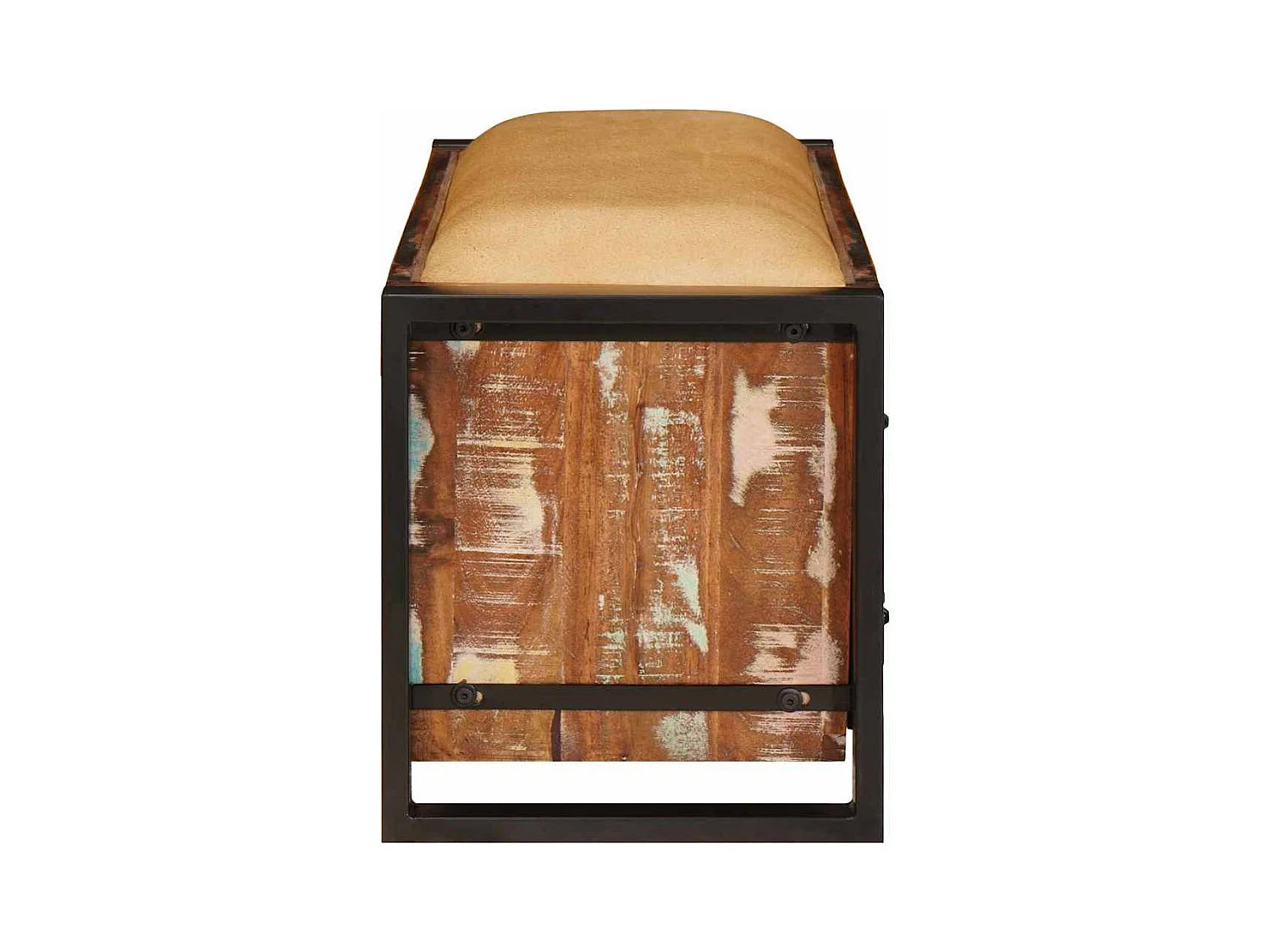 Banc de Rangement Multicolore Bois massif de récupération