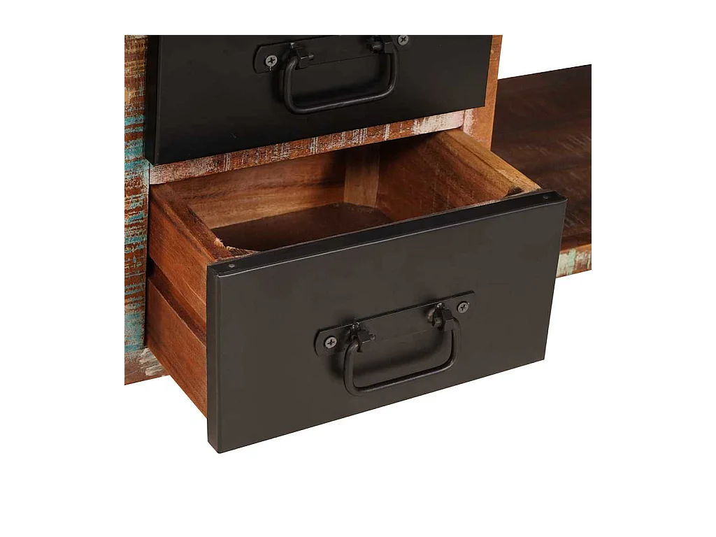 Banc de Rangement Multicolore Bois massif de récupération