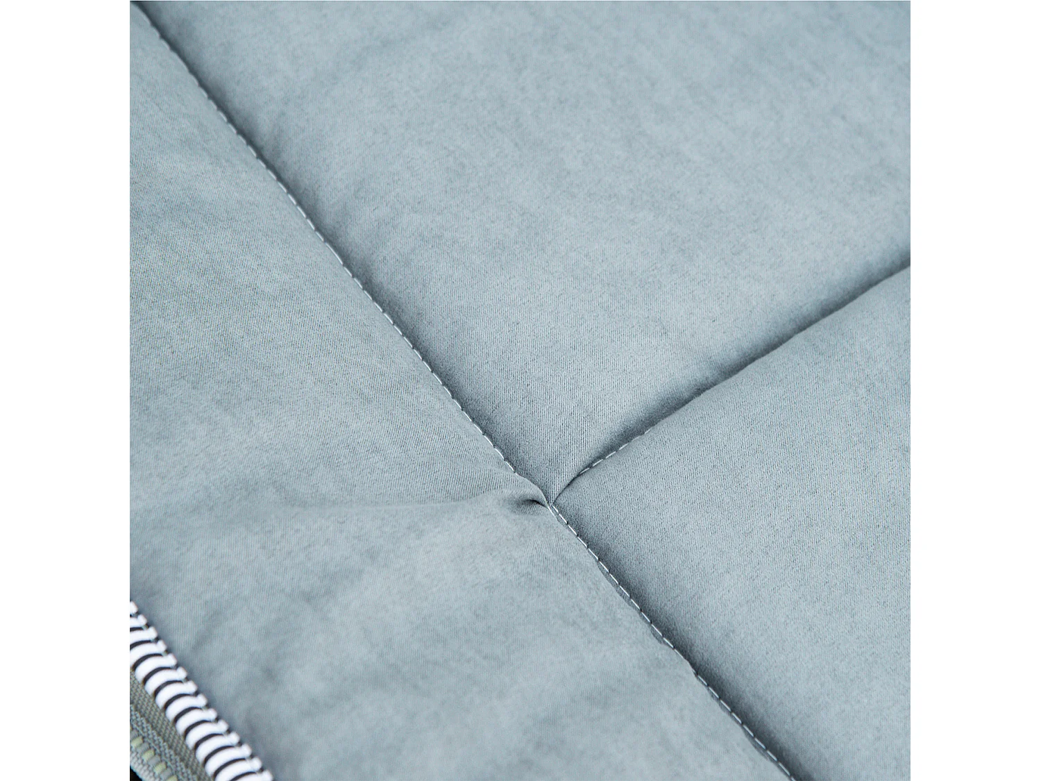 Lit de camping pliable avec oreiller, support jusqu'à 150 kg, tissu Oxford gris clair (188x64.5x53 cm)