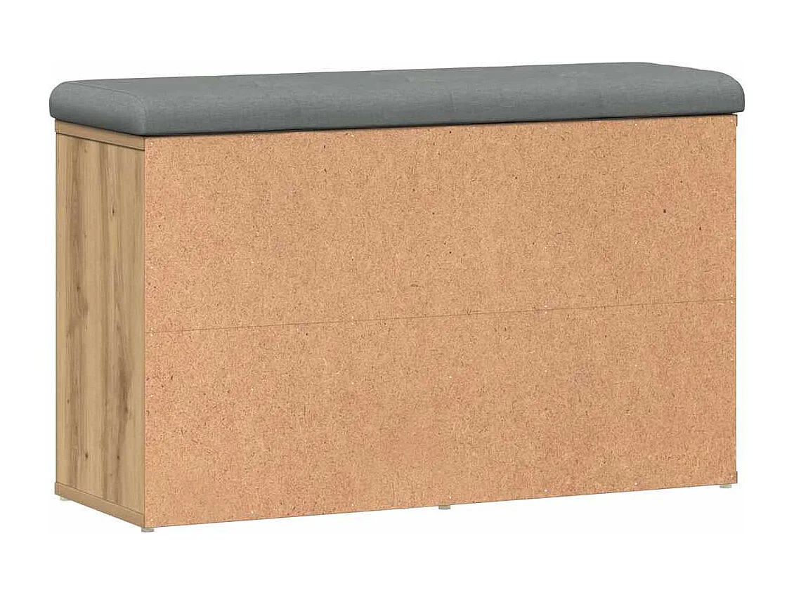 Schoenenbank eiken craft 82x32x50 cm bewerkt hout