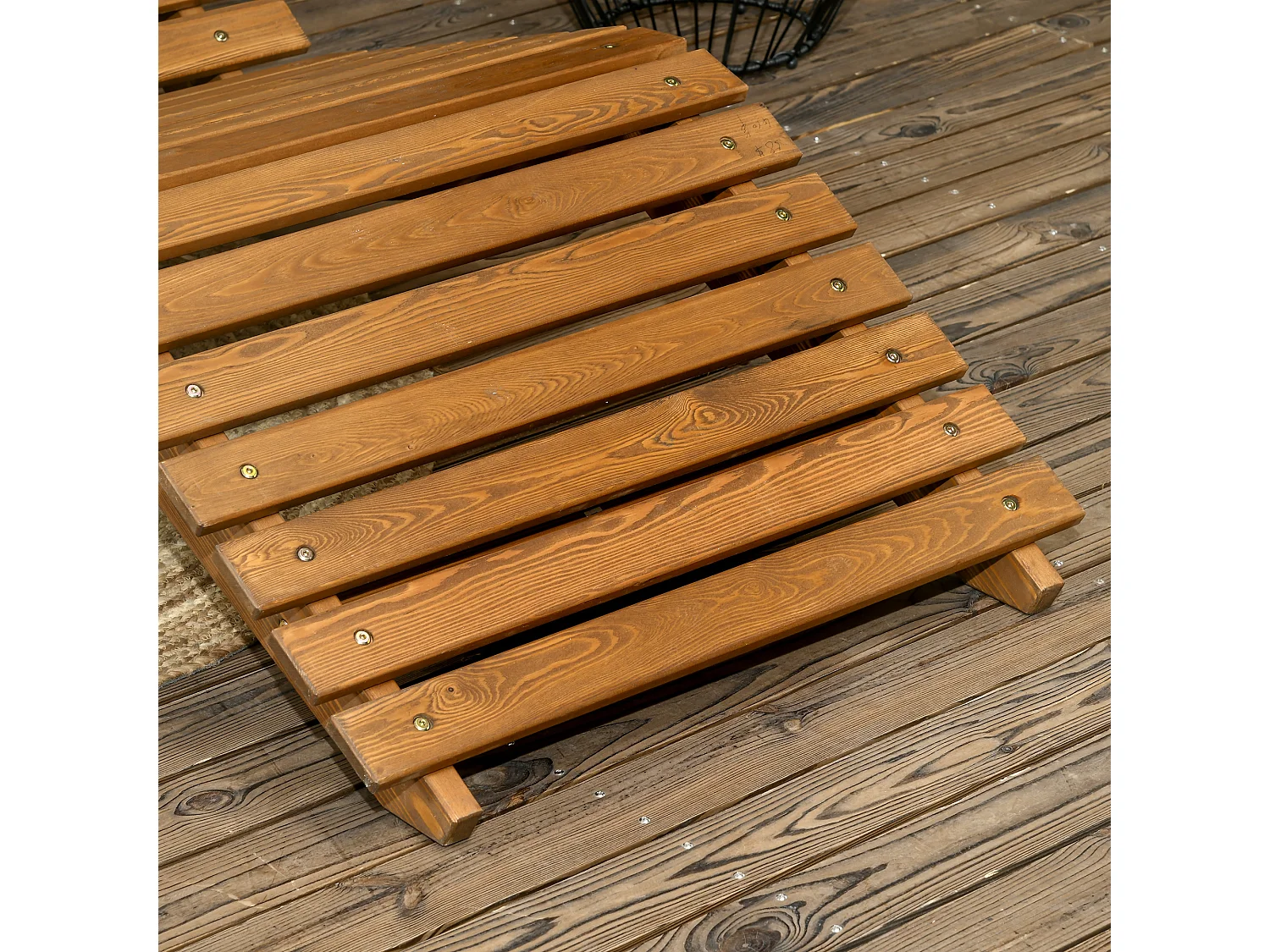 Chaise longue de jardin, en bois de teck, résistant aux intempéries, pour piscine et balcon, 120 kg (66x170x77 cm)