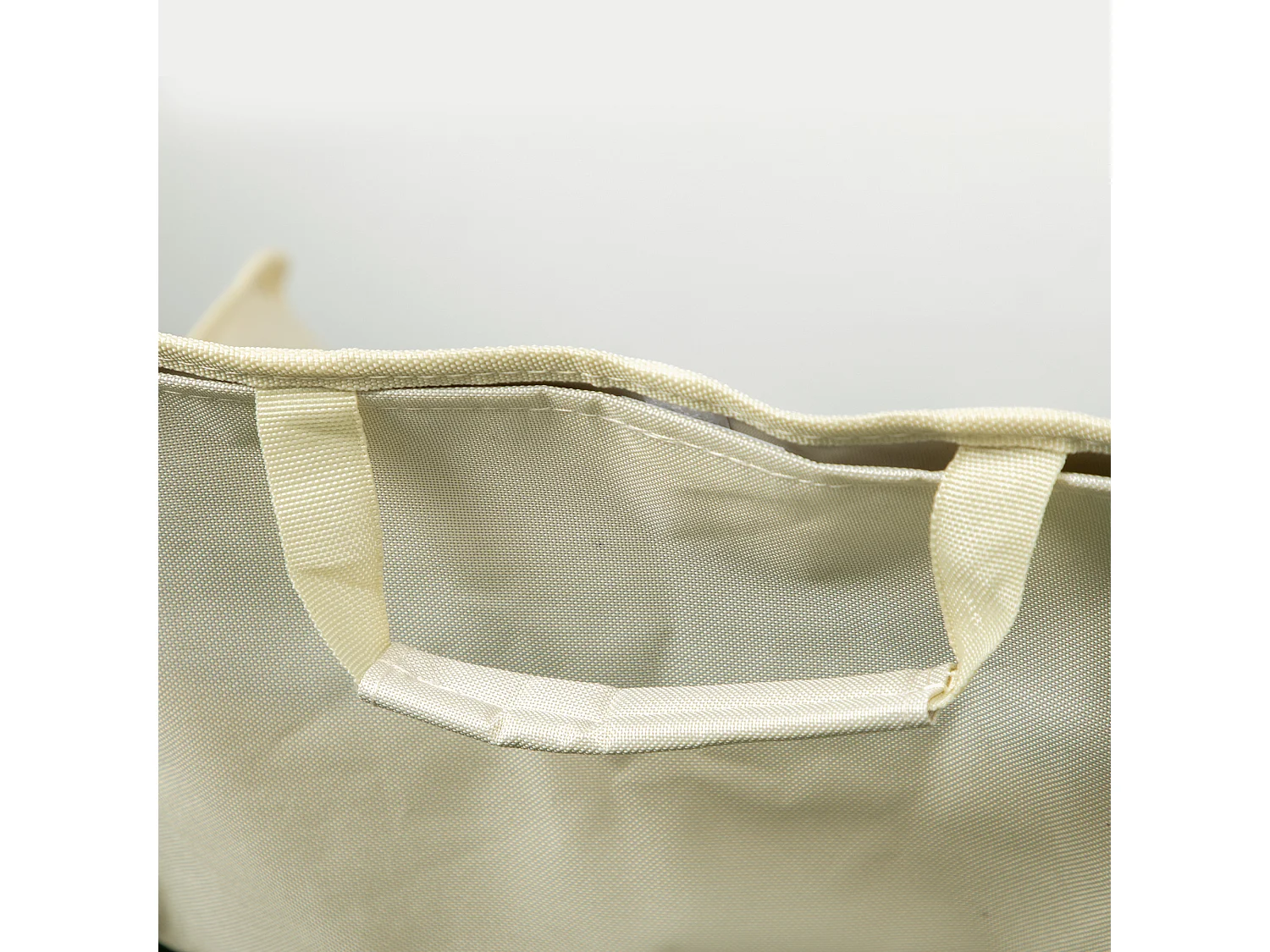 Chaise de camping pliable avec poche latérale, acier, polyester, blanc (61x54x66 cm)