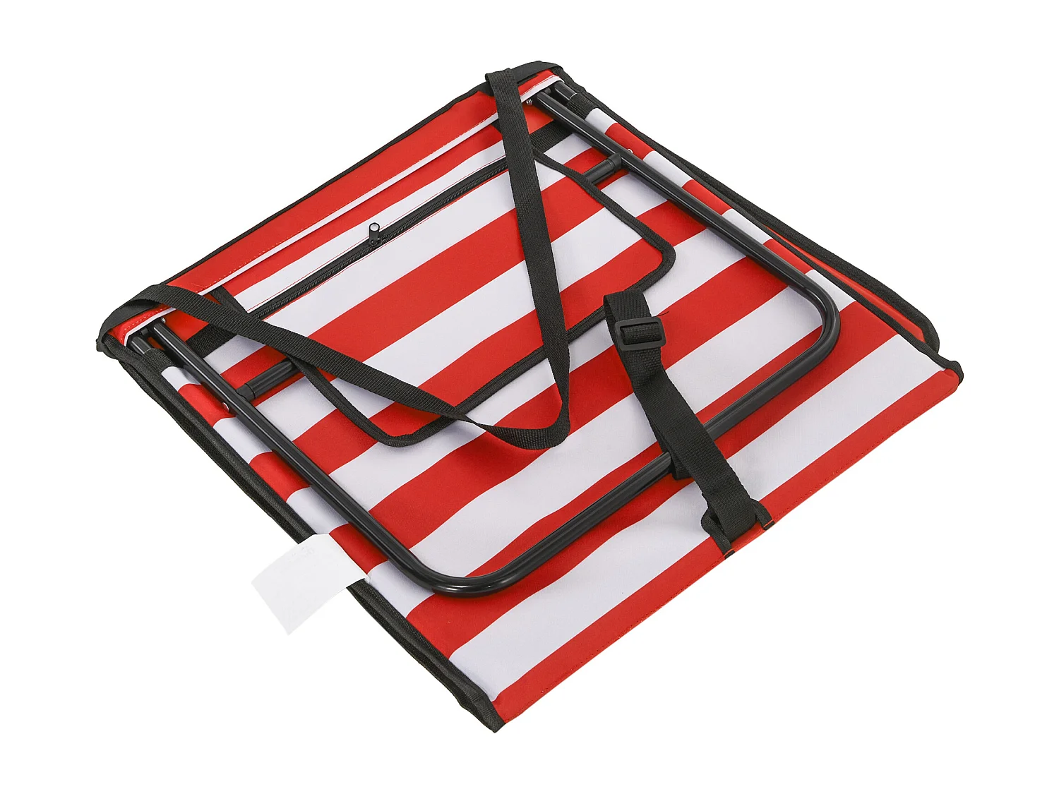 Lot de 2 chaises longues pliantes réglables, acier, rouge (142x51x40 cm)
