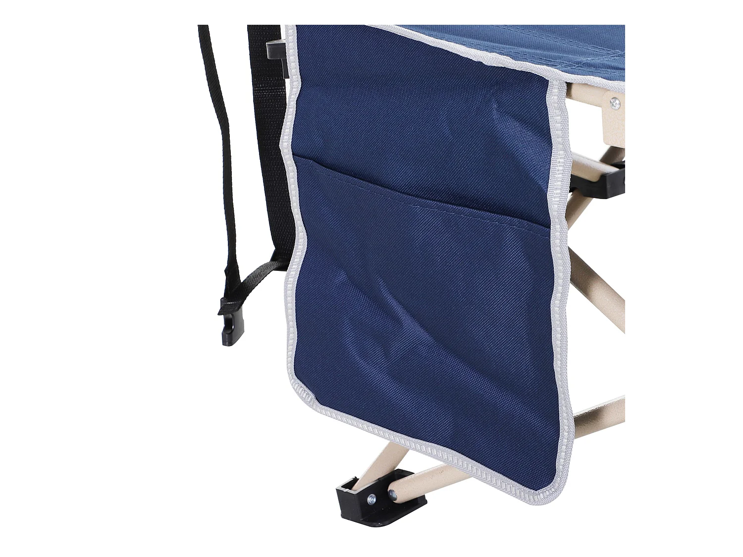 Lit de camping pliable avec sac de rangement, acier et oxford, bleu (190x68x52 cm)