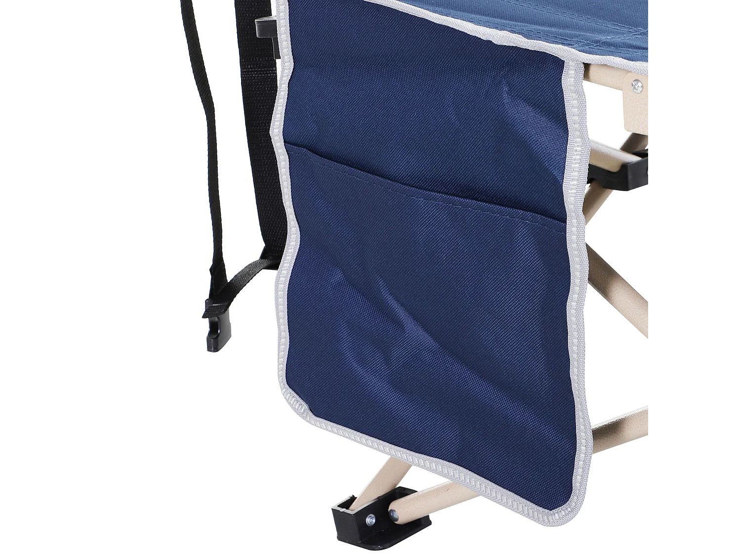 Opvouwbaar kampeerbed met opbergtas, staal en Oxford, blauw (190x68x52 cm)