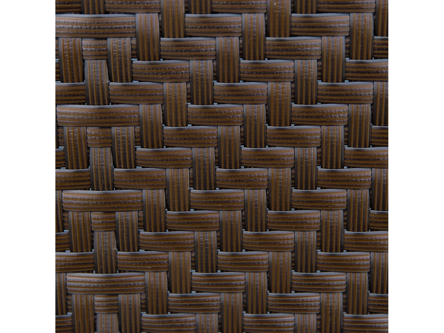 Sedia pieghevole in polyrattan con braccioli, schienale regolabile in 7 posizioni, polietilene, marrone (58x71x111cm)