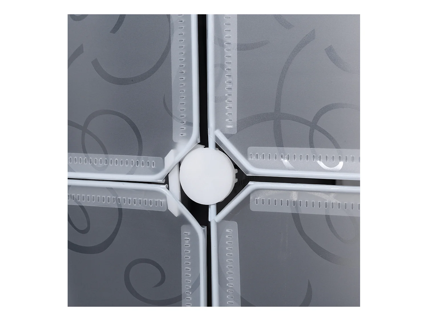 Rangement modulaire avec 2 grands et 9 petits cubes, étagères en plastique et métal, pour chambre et salon (111x47x183 cm)