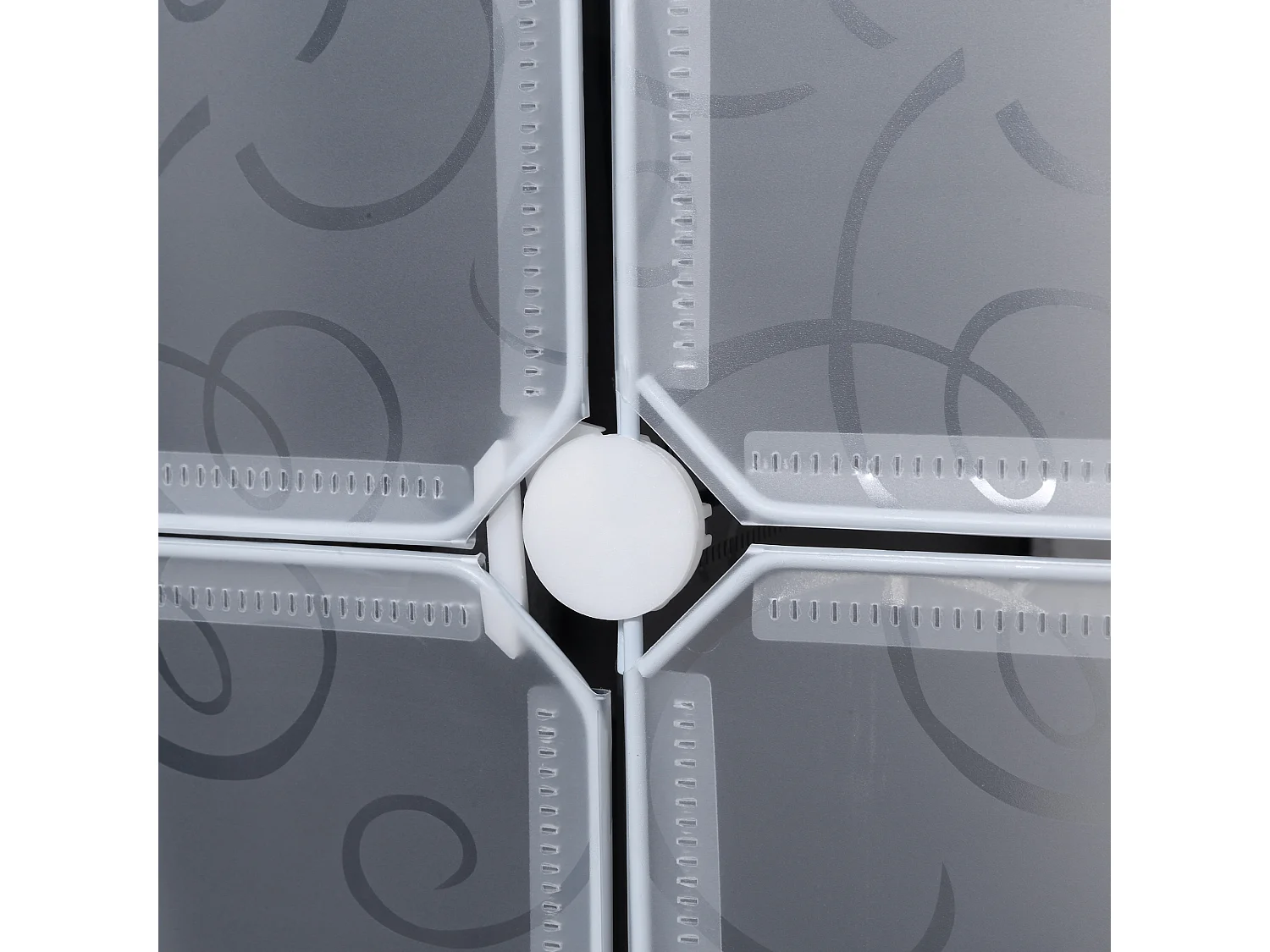 Rangement modulaire avec 2 grands et 9 petits cubes, étagères en plastique et métal, pour chambre et salon (111x47x183 cm)