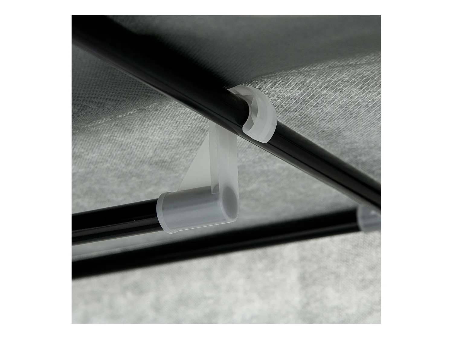 Armoire en tissu avec penderie et étagères, design compact, acier et tissu, gris foncé (102x42.5x162.5 cm)