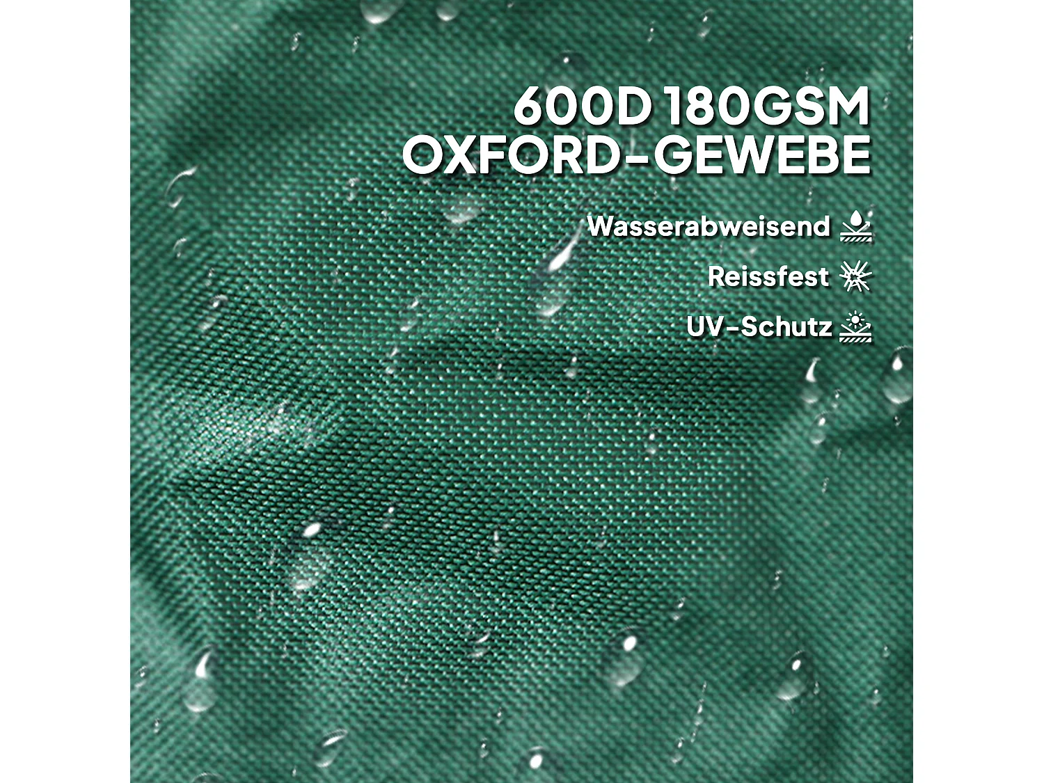 Sac de jardin étanche 2 pièces, grande capacité 160L, polyester Oxford vert, autoportant avec fermeture éclair (55x55x65cm)