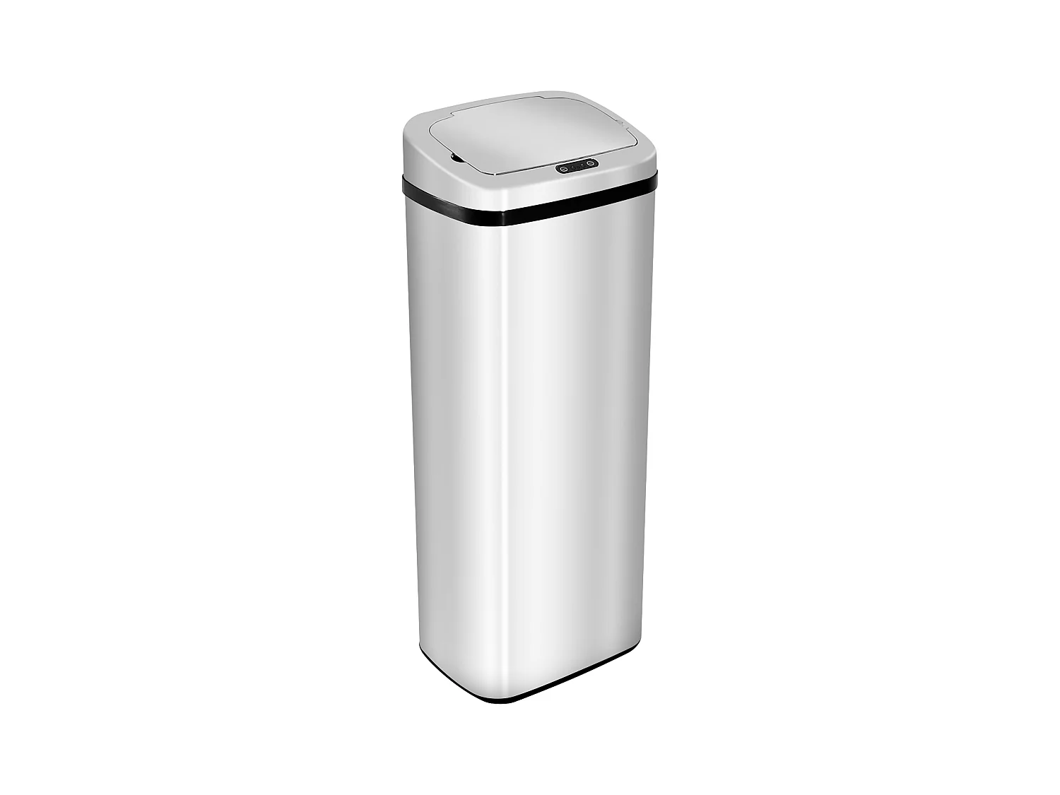 Cubo de basura automático con sensor, acero inoxidable, 50L, diseño moderno (33x25x84 cm)