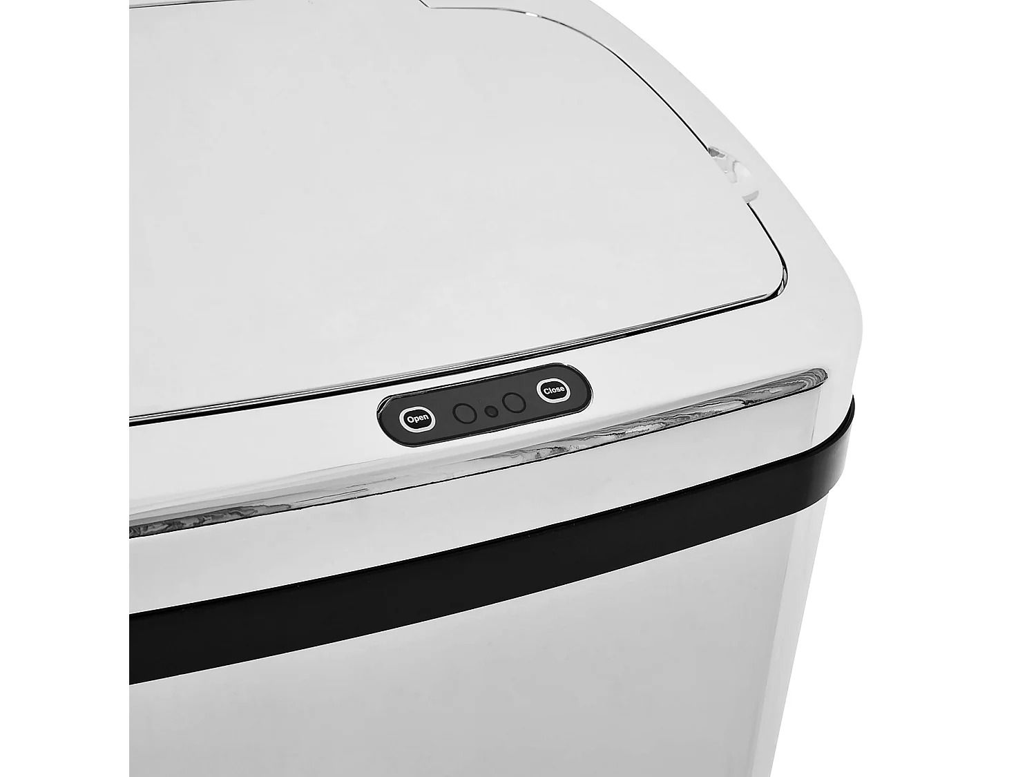 Poubelle automatique avec capteur, inox, 50L, design moderne (33x25x84 cm)