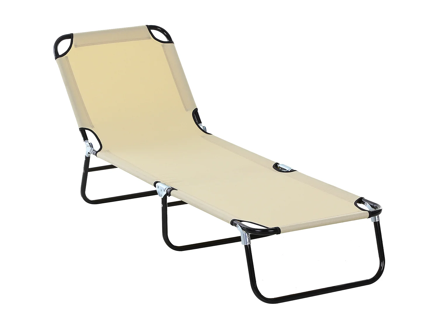 Chaise longue de jardin avec dossier réglable, acier, bleu, confortable et robuste (188x56x28cm)