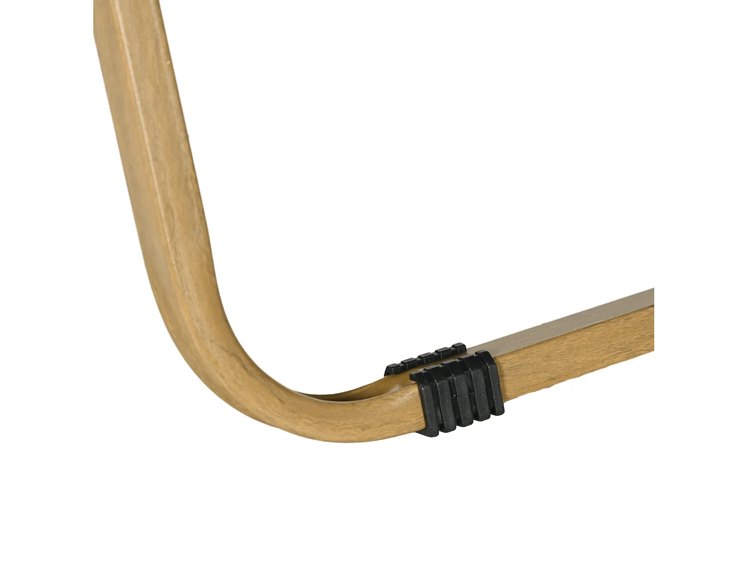 Set van 2 opvouwbare kampeerstoelen, metalen frame, Oxford-stof, houtlook, donkergrijs (54x59x78 cm)