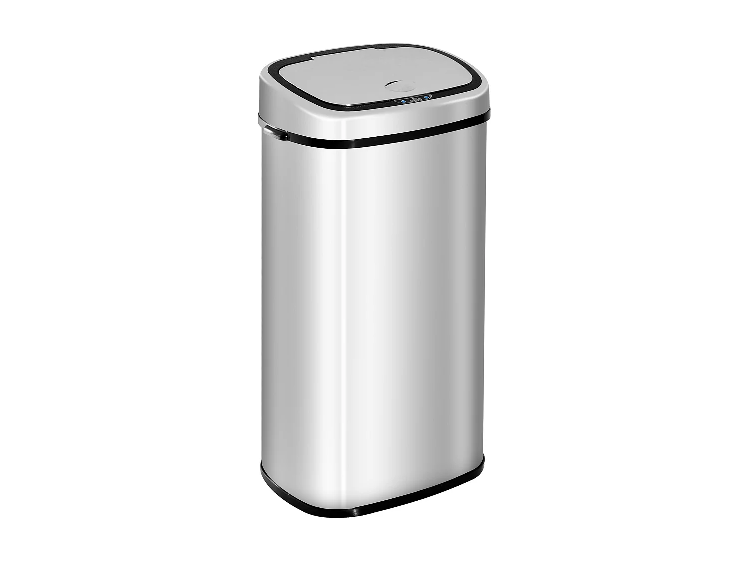 Poubelle automatique avec capteur, acier inoxydable, argenté (40.5x29.5x78 cm)