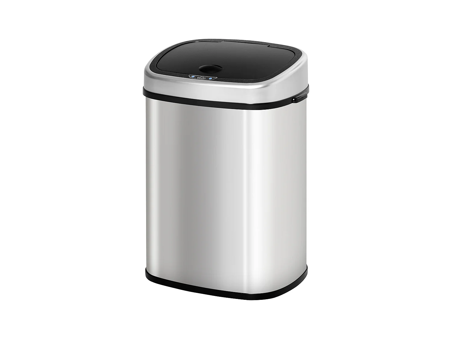 Basurero automático de 48 l con sensor infrarrojo, acero inoxidable, color plateado (40,5 x 29,5 x 57 cm)