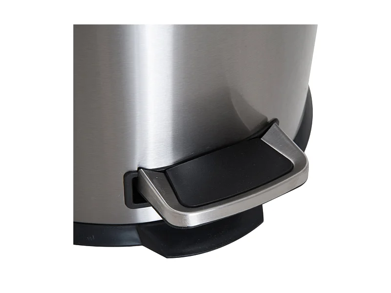 Poubelle à pédale 30L en acier inoxydable avec couvercle rabattable, avec seau intérieur, pour cuisine et salle de bain (29.2x29.2x62.9 cm)