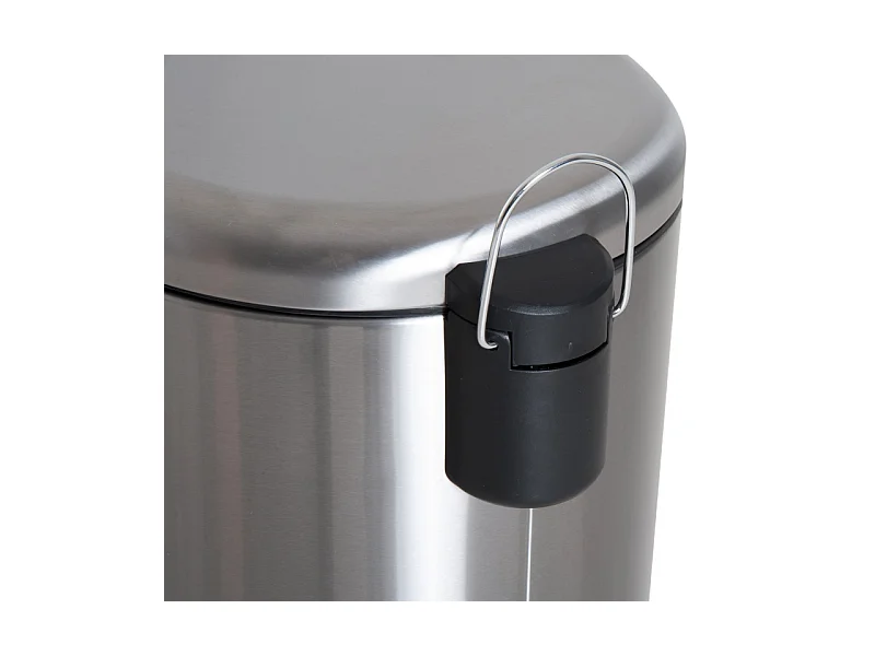 Poubelle à pédale 30L en acier inoxydable avec couvercle rabattable, avec seau intérieur, pour cuisine et salle de bain (29.2x29.2x62.9 cm)