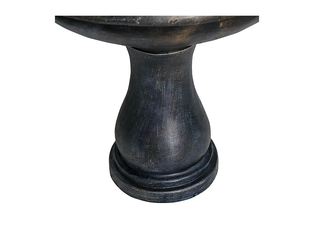 Fontaine extérieure moderne en béton avec pompe immergée, noir (69x69x115 cm)